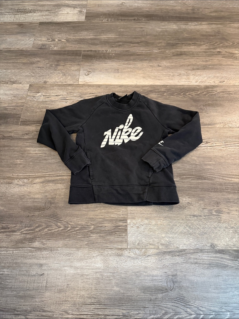 Nike Black Crewneck with White Script Logo